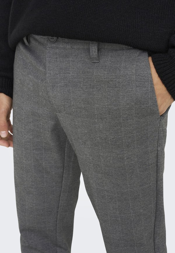 ONSMARK SLIM CHECK PANTS  - Trousers - limestone3