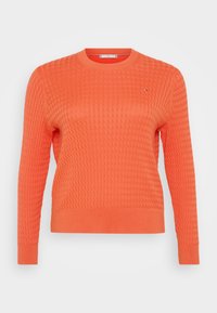 CABLE FINE - Pullover - brilliant orange