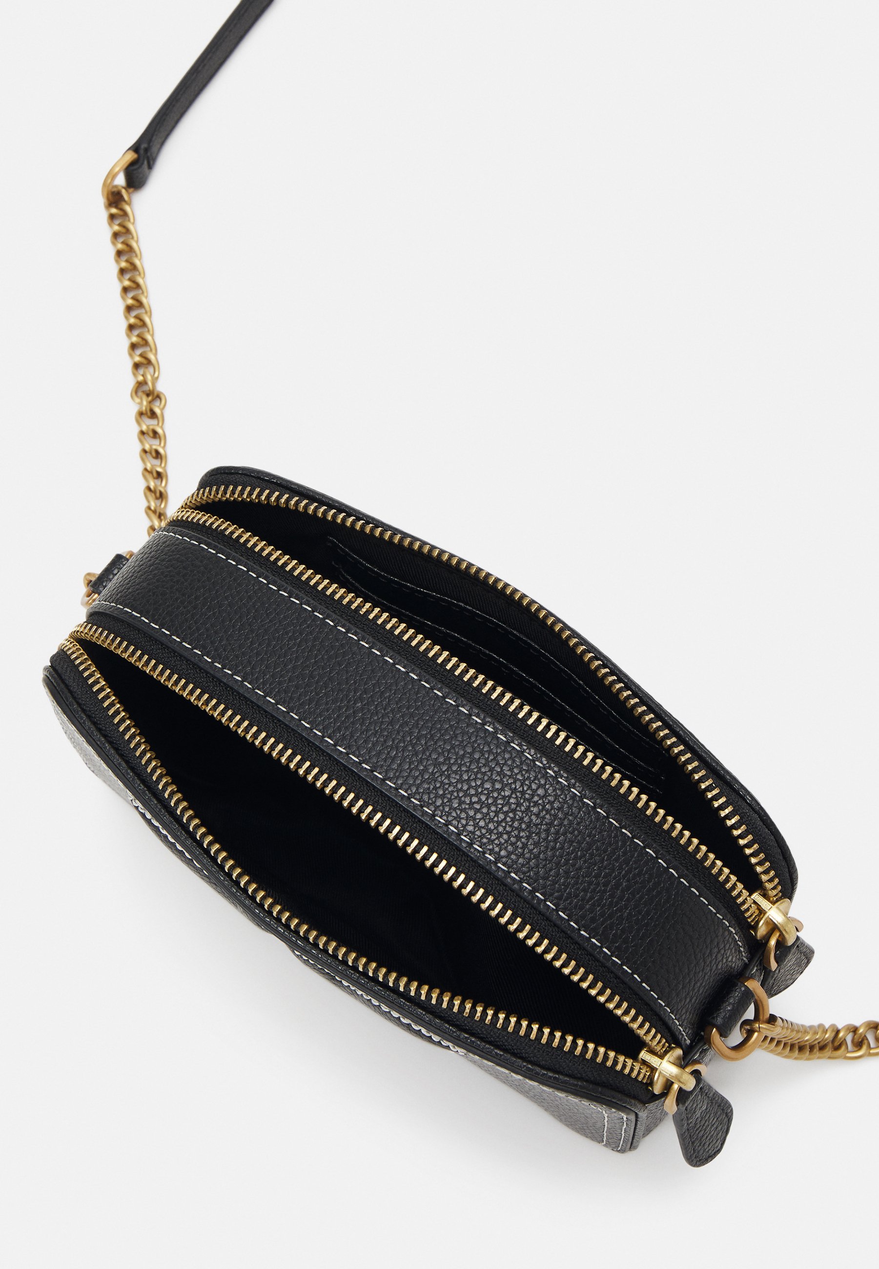 Pinko CARRIE CAMERA CASE - Cross body bag - black/antique