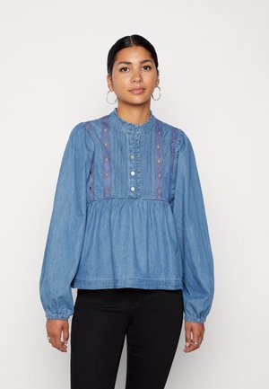 ONLY ONLJOPLIN BLOUSE  - Πουκαμίσα με κουμπιά - medium blue denim