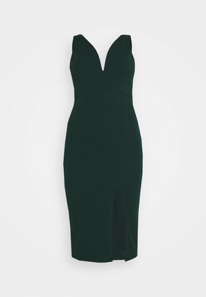 WAL G., V NECK PLUNGE MIDI DRESS - Sukienka z dżerseju
