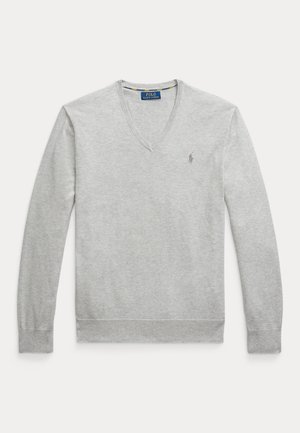Polo Ralph Lauren, SLIM FIT V NECK - Striktrøje - light grey heather