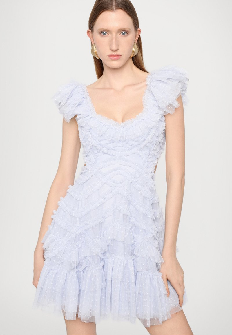 Needle & Thread LOLA BACKLESS MICRO MINI DRESS - Cocktail dress / Party  dress - dusk blue/light blue