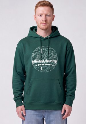 watapparel, MOUNTAINS BY NIGHT UNISEX - Kapuzenpullover - glazed green