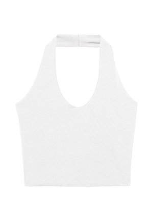 HALTER CROP - Débardeur - white