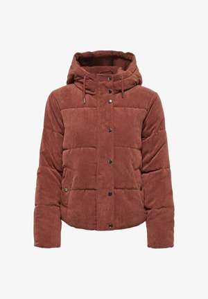 JDY, JDYVITA CORD SHORT HOOD PUFFER OTW YFM - Veste d'hiver - smoked