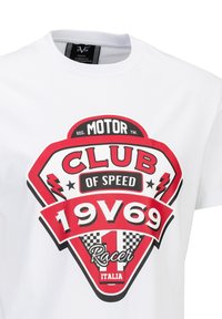 19V69 Italia RAFAEL RACING CLUB - Print T-shirt - white - Zalando