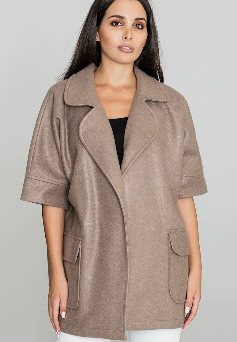 Figl Halflange jas - mocca