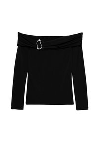 BARDOT WITH BUCKLE - Langarmshirt - black