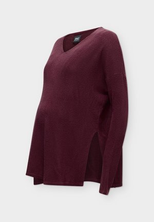 ONLY MATERNITY, OLMAMALIA V NECK - Пуловер - fig