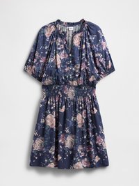 PUFF SMOCKED MINI - Freizeitkleid - blue