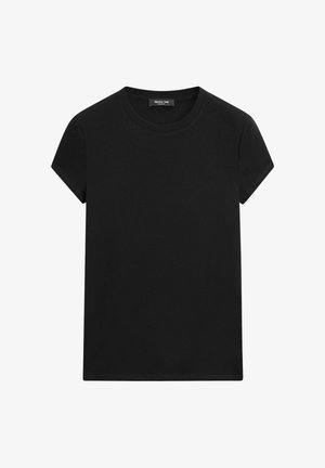 Massimo Dutti, SHORT SLEEVE SLIM FIT T-SHIRT - T-shirts basic - black