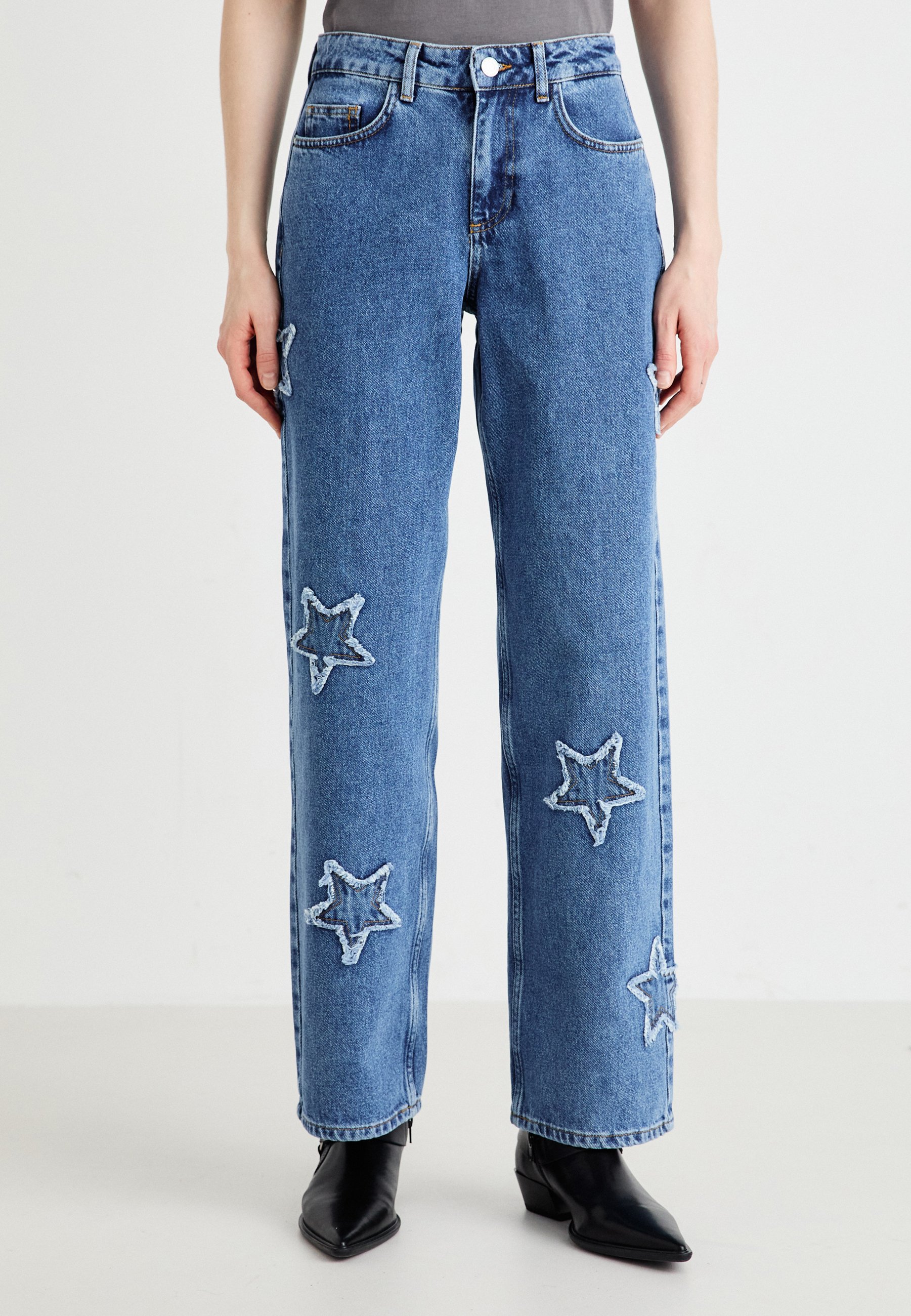 【BAON】Marrell Light Blue Wide Denim Pants Noisy May NMKENJA WIDE LEG - Relaxed fit jeans - light blue
