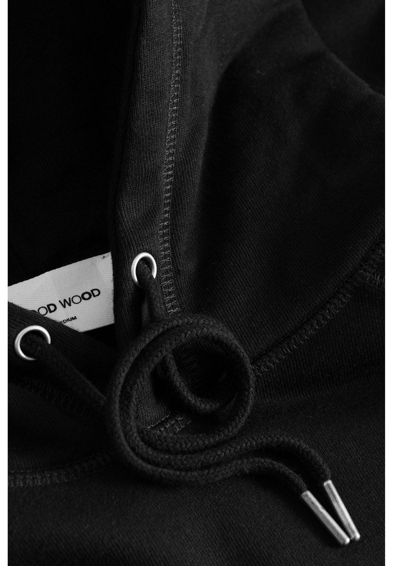Herren Bekleidung | Wood Wood FRED Kapuzenpullover black/schwarz - NY26218 Herren Bekleidung | Wood Wood FRED Kapuzenpullover black/schwarz - NY26218