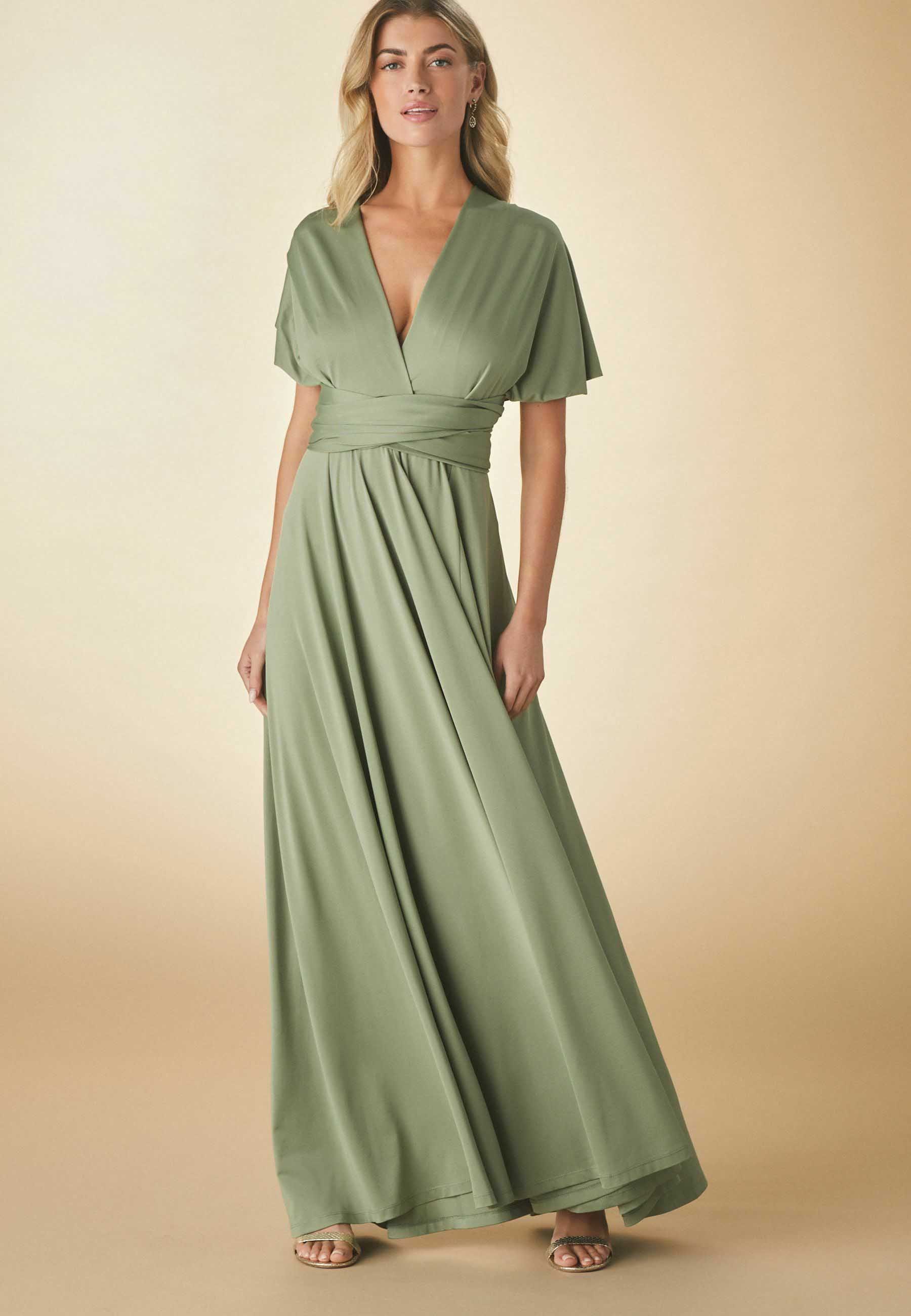 green cinched dress Cinched Waist Maxi Dress • Olive Leave Olive Leave / S