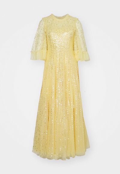 Needle & Thread RAINDROP SHORT SLEEVE ANKLE GOWN - Cocktailjurk - lemon