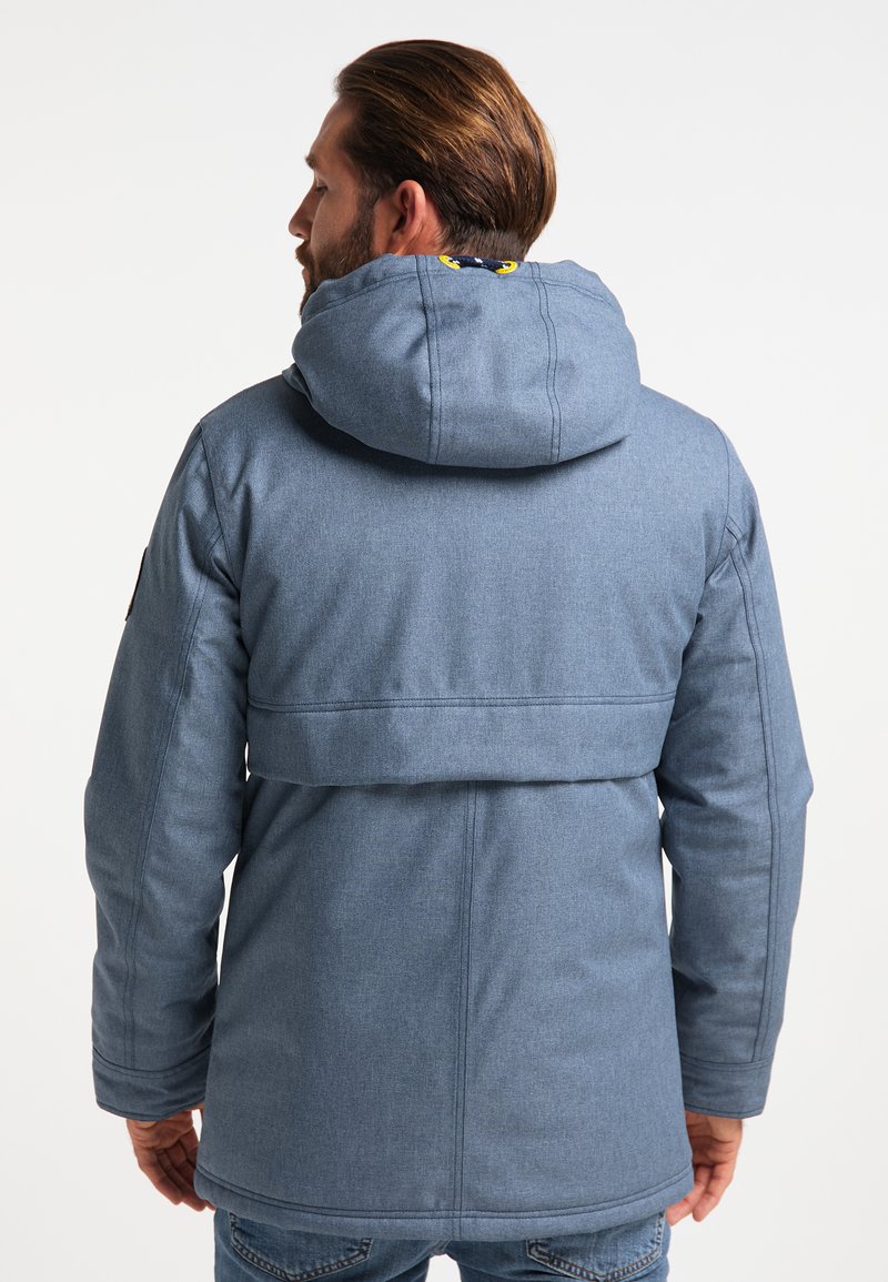 Herren Trenchcoats | Schmuddelwedda Wintermantel marine melange/blau - JS10088 Herren Trenchcoats | Schmuddelwedda Wintermantel marine melange/blau - JS10088