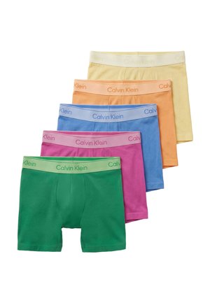 Calvin Klein 5 PACK - ICON STRETCH PRIDE - Boxer aderenti lunghi - mardi gras green relay