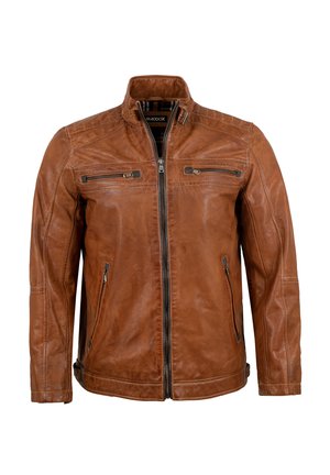 Mark Maddox NATHAN - Leather jacket - cognac