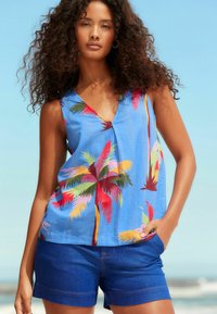 Next BLEND  REGULAR FIT - Bluse - blue palm print