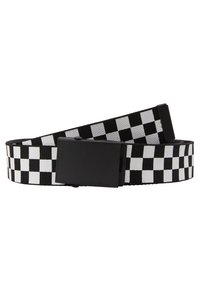 ADJUSTABLE CHECKER BELT - Curea - black/white