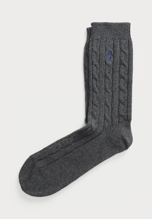 CABLE KNIT CREW SOCKS - Chaussettes - grey heather