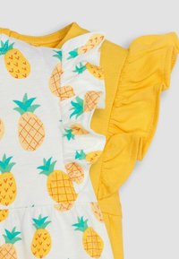 JoJo Maman Bébé 2-PACK PINEAPPLE & FRILL SHOULDER  REGULAR FIT - Tricou cu imprimeu - cream