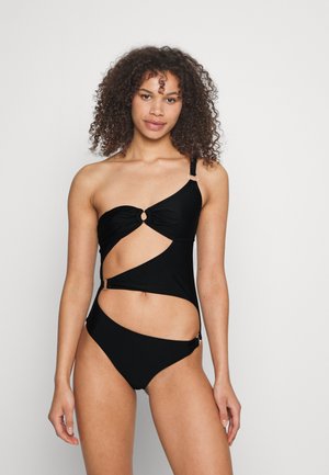 We Are We Wear ECO MAIA ONE SHOULDER SWIMSUIT - Μαγιό - black