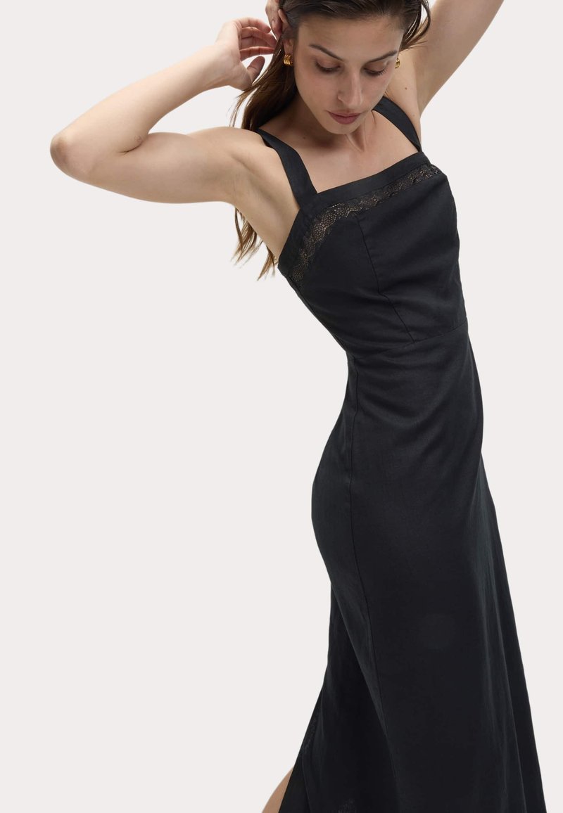chinese dress ladies BRAND NEW MARKS & SPENCER AUTOGRAPH BLACK LACE TOP LONG SLEEVE PENCIL   Whispers Dress Agency