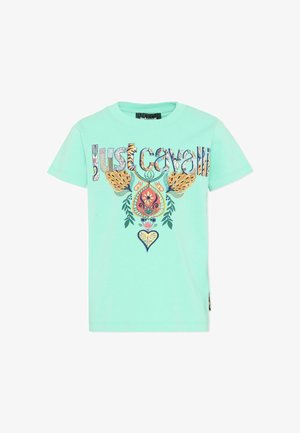 Just Cavalli, - T-shirt z nadrukiem