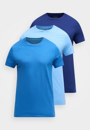 CREW NECK 100% COTTON 3 PACK  - Pizsama felső - blue bay/minnow/medieval blue