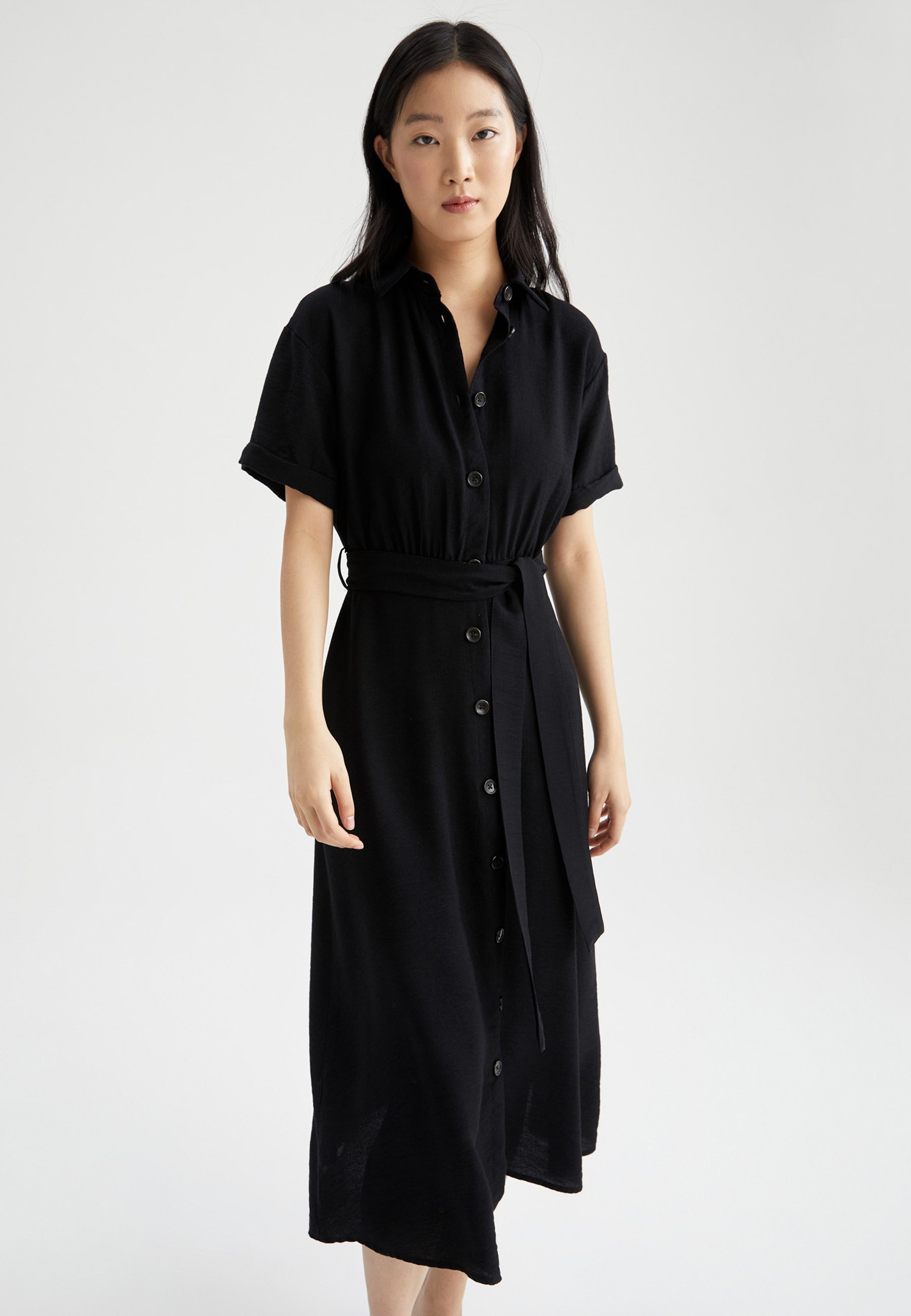 DeFacto DEFACTO - Skjortekjole - black/sort - Zalando.dk