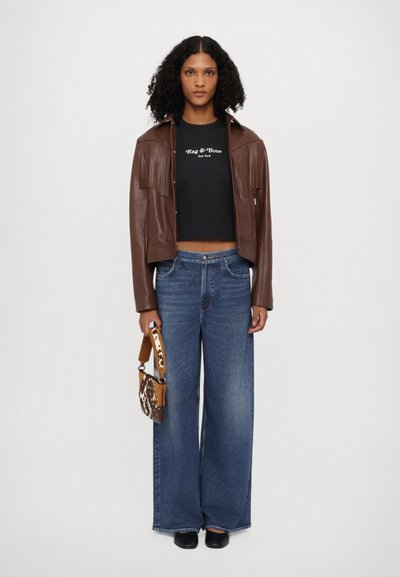 rag & bone MINI SCRIPT TEE - T-Shirt print - black mult