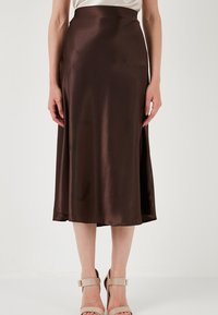 REGULAR FIT - A-linjekjol - brown
