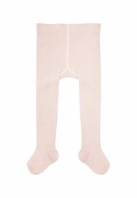Collant rosa pallido realizzati in tessuto morbido, con un design senza cuciture, punta rinforzata e un elastico testurizzato per il massimo comfort.