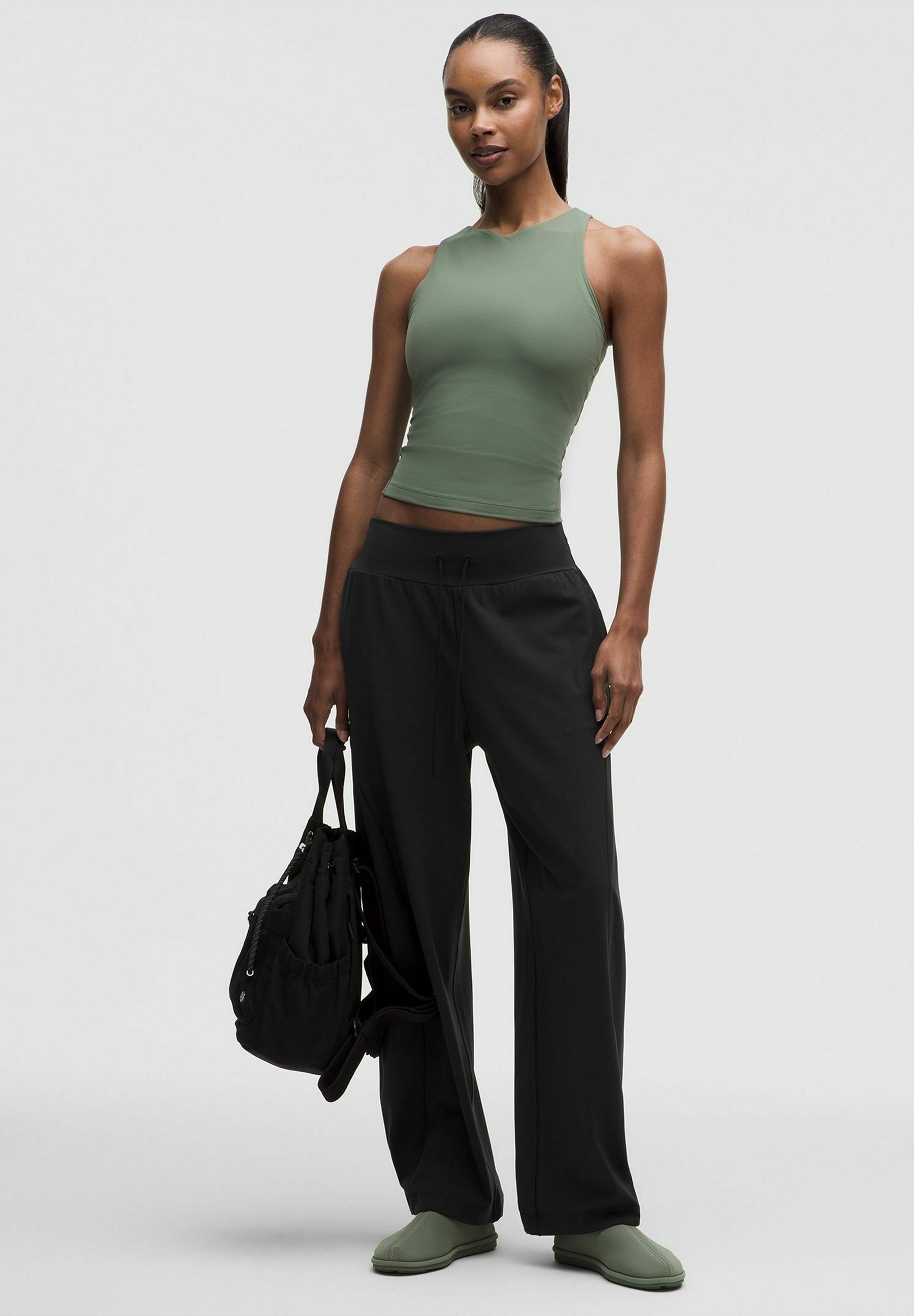 lululemon GROOVE LOW-RISE RELAXED CINCH - Trousers - black-/black