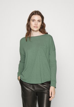 LONGSLEEVE CREWNECK CHEST POCKET - Long sleeved top - green bamboo