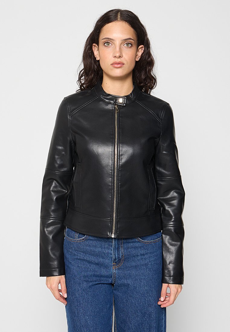 Vero Moda Imitatieleren jas zwart Vero Moda Imitatieleren jas zwart