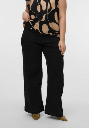 KAYLA WIDE POCKET MIX - Jeans Relaxed Fit - black denim