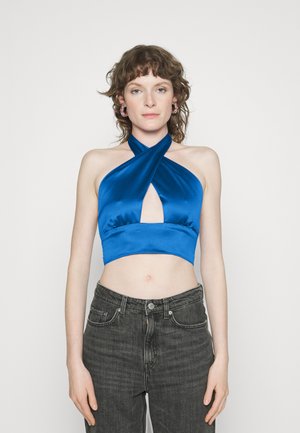 PERRIE SIAN BLUE HALTER NECK WRAP - Top - blue