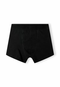 Svarta kalsonger i mjuk bomull, med en konturerad front, en bred elastisk midja med prägling, och platta sömmar.