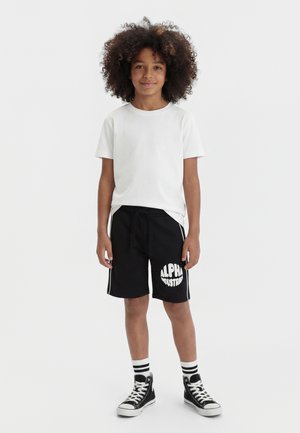 Alpha Industries LOGO KIDS TEENS UNISEX - Rövidnadrágok - black