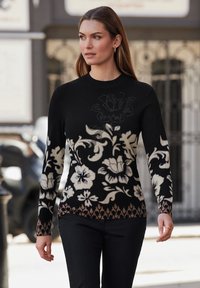 Betty Barclay FEIN MIT PRINT - Neule - schwarz beige