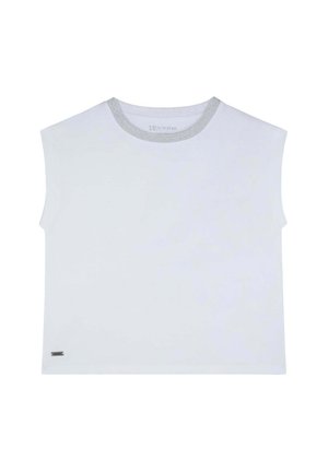 GLITTER SKULL - Top - white