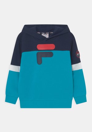 DANIEL HOODY - Hoodie - black iris/scuba blue/bright white