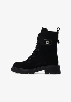 Kotníkové boty na platformě - black