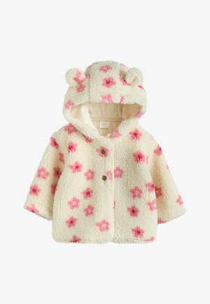 Next, REGULAR FIT - BORG HOODED BABY JACKET . - Fleecejacke - ecru and pink floral