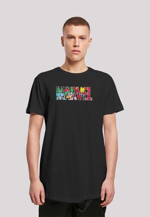 MARVEL AVENGERS LOGO CHARACTERS PREMIUM SUPERHELDEN IRON MAN C - Print T-shirt - black