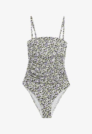 Marks & Spencer, TUMMY CONTROL PRINTED BANDEAU - Maillot de bain - lilac mix