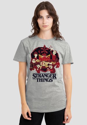 STRANGER THINGS BOARD GAME - Print T-shirt - mottled light grey